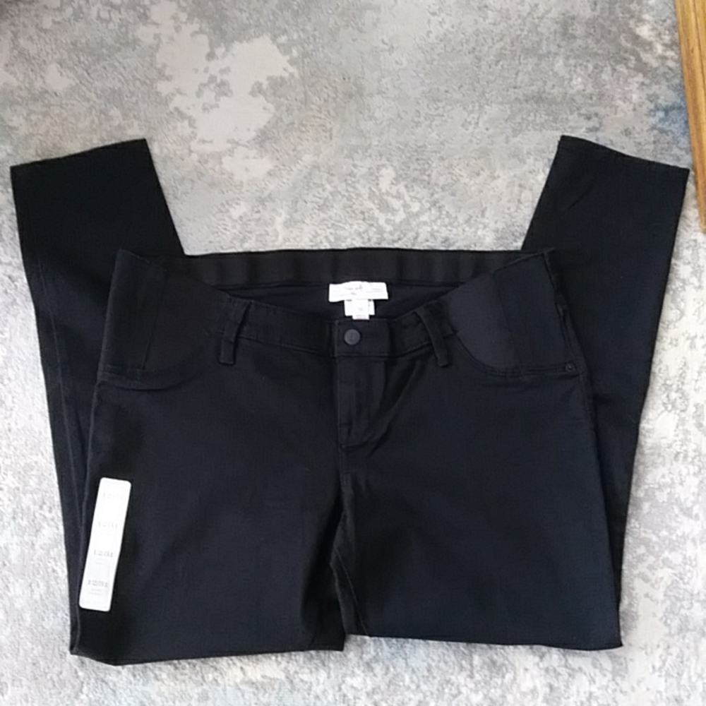 NEW Isabel Maternity Side Panel Skinny Pants 12/31 Black